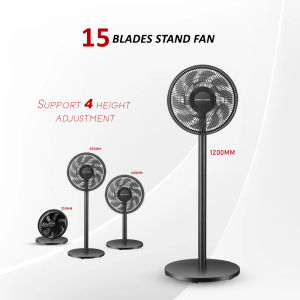 2-in-1 Stand & Table Fan – Powerful Wind Adjustable Height & Advanced Blade Design