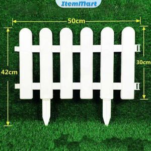 ItemMart White Fence Yard Home Garden Decoration Strong Outdoor Fence Gardening Fitment