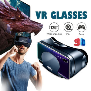 3D VR Glasses Virtual Reality VRG Pro Full Screen Visual VR Glasses Box Wide-Angle With Controller For 5 To 7 inch Smartphone Devices