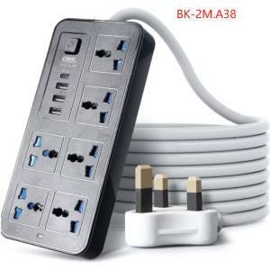 LDNIO SC3416 Universal Socket With 3 AC Outlets With Switch Control Electric Socket Extension With 6 USB For Charge
