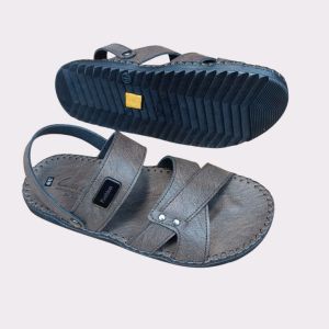 Dép quai hậu nam  sandal nam hai quai ngang SĐL2 đế doctor dẻo êm chân hai màu nâu xám trẻ trυng may viền thủ công