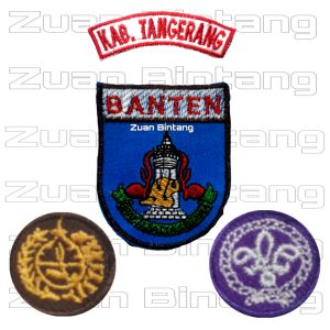 SET ATRIBUT LOKASI PRAMUKA KWARCAB BANTEN BORDIR/SERANG TANGERANG PANDEGLANG CILEGON LEBAK