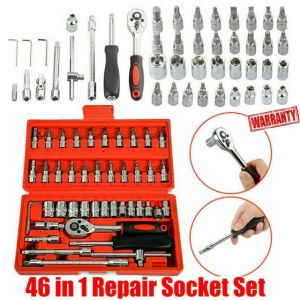 46pcs/set Tool Box Car Motorcycle Repair Set Hand Tools Home Service motor DIY Kit