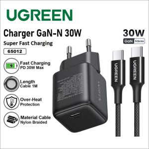 Ugreen Charger For iPhone 15 15 Pro 15 Promax Charger Ugreen Type C Fast Charging 25W 30W