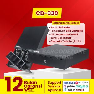 MINI CASH DRAWER / LACI KASIR VSC CD-330RJ-11 (37 x 33 Cm) LACI UANG