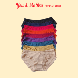 Quần Lót Nữ Su Thông Hơi Phối Ren - Quần Chíp Chất Mát Lạnh Giãn 4 Chiều You&Me Bra - 5866
