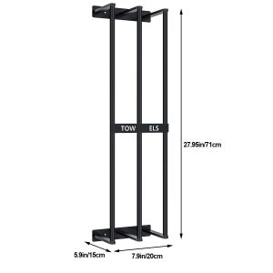 Sincecu Stainless Steel Towel Rack – 3-Rod Wall Mounted Bathroom Organizer with Storage Compartments