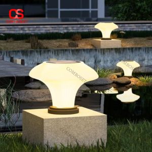 Đèn Trụ Decor Sân Vườn Dáng Nấm Hiện Đại Dùng Điện & NLMT