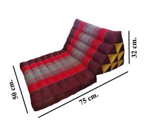 หมอนสามเหลี่ยม ขนาด1พับ เบาะหนา7cmยัดนุ่นแท้100%ไม่ผสม