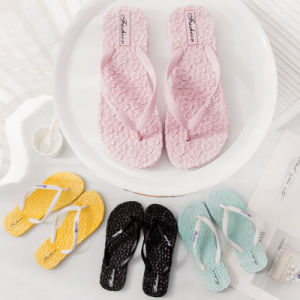 MANXIXI Brand Beautiful Classic Solid Color Massage Sole Flip-Flops Non Slip Rubber Wearable Slippers House Bathroom Beach Shoes For Women (35-39 Size)