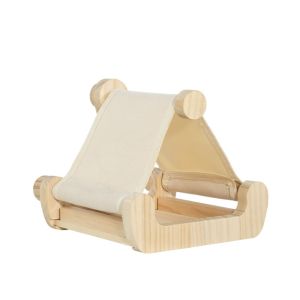 OUTOPEN Hanging Wooden Bird Hammock Drawer Tray Bite Resistant Bird Feeding Station Parrot Swing Nest Hatching Nest Parrot House Bird Cage Accessory