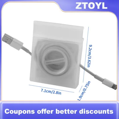 【ZTOYL】 Xách tay vuông Cáp tổ chức Quản lý Dây cáp USB Winder điện thoại có thể thu vào chủ sạc dây lưu trữ bảo vệ
