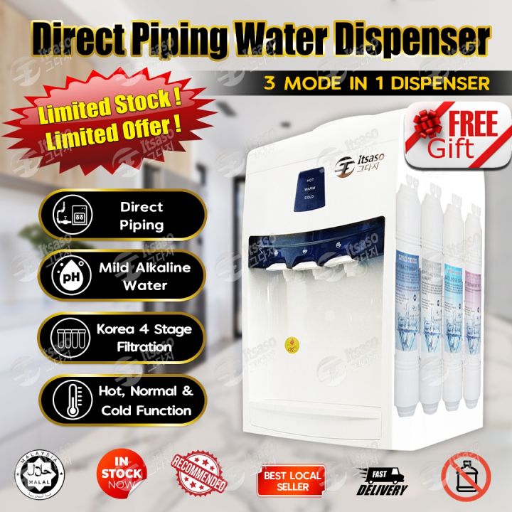 Water Dispenser Hot Normal And Cold 4 Layer Korea Halal Alkaline Filter 