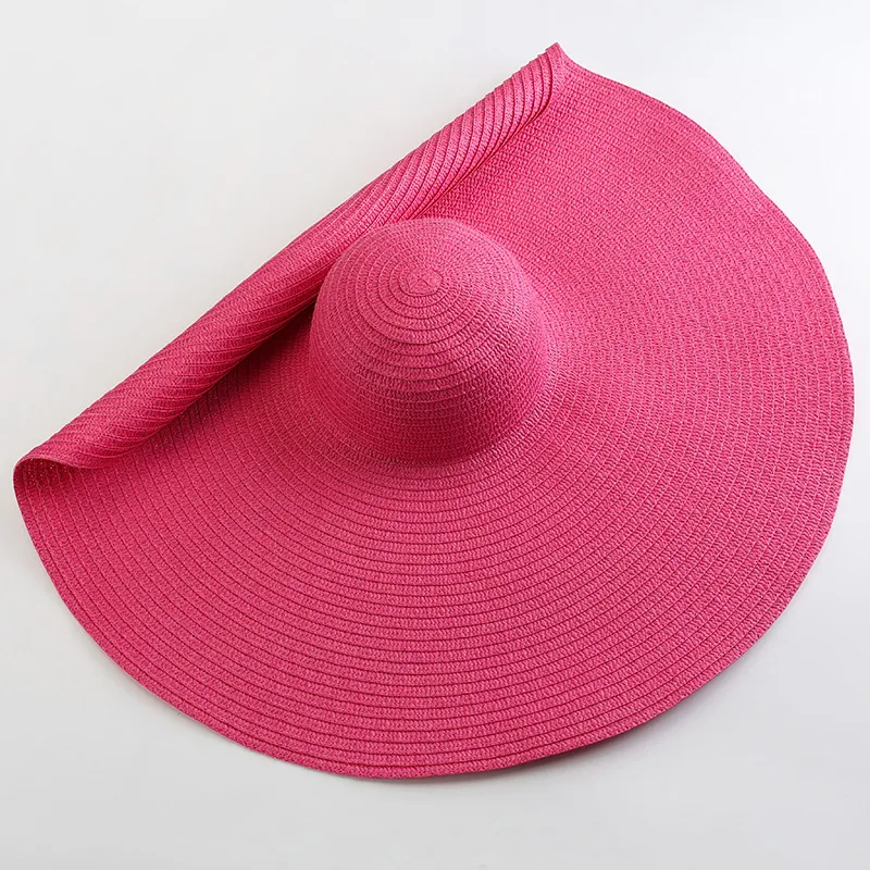 DEPILA Wide Brim Floppy Hat Uv Hats for Men Sun Protection Sun Hat for  Women Small Head Straw Fedora Hat for Women Hats (Color : Hot Pink, Size :  One Size) 