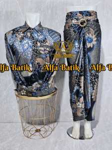 Couple Batik Rok Lilit Aneka Motif Cocok Untuk Acara Kondangan Pesta Wisuda Dan Seragaman Keluarga Bahan Foil Prada Nyaman Di Pakai