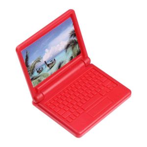 QKG24 Creative 1:12 Dollhouse Decor Doll House DIY Accessories Computer Miniature Dollhouse Furniture Dollhouse Miniature Simulation Laptop Dollhouse Computer