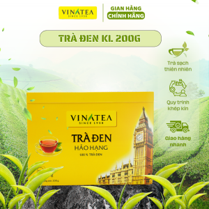 Trà Vinatea đen hảo hạng hộp vàng túi lọc 200g