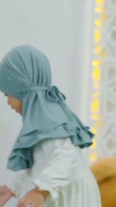 Jilbab Hijab Kerudung Bergo Krudung Wanita Anak Baby Bayi 2 Tahun Jersey Instan Terbaru Arrafi AR 562