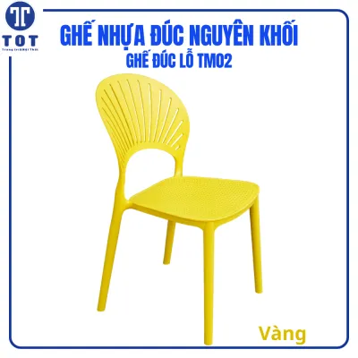 [𝐒𝐀𝐋𝐄] Ghế Nhựa Đúc Lưng Quạt TM02 - Chất Liệu Nhựa PP Nguyên Sinh Bền Bỉ Phù Hợp Với Mọi Không Gian