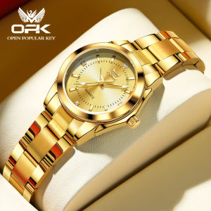 OPK Watch for Women Elegant Small Dial Korean Style Diamond Luminous Stainless Steel Relo
