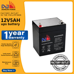 DongJin Power 12V5AH UPS Battery Sealed Lead Acid Rechargeable Deep Cycle Battery