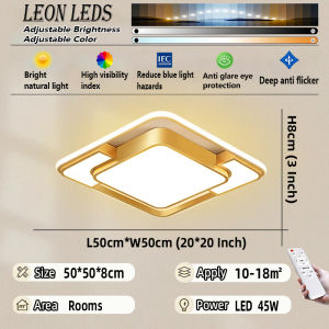 Modern Design LED Ceiling Light 3color Dimmable Intelligent Remote Control Living Room For House Ceiling Indoor Lighting