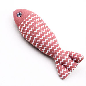 Gbest Cat Toy Fish Teeth Grinding Toys Teasing Stick Self Happy with Kitten fish pillow Catnip Antibacterial Fabric Pemainan Kucing Bantal Ikan Tahan Gigitan Rekaan Ikan Realistik untuk Stress Relief Pembersihan Gigi Kucing