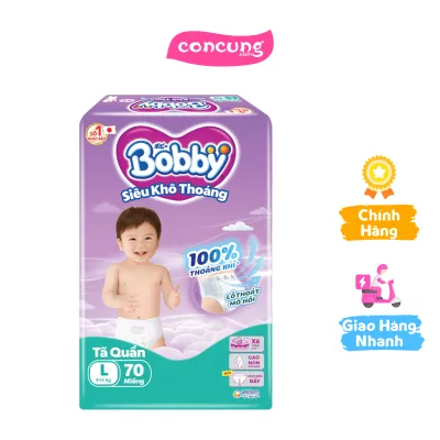 Tã quần Bobby size L 70 miếng