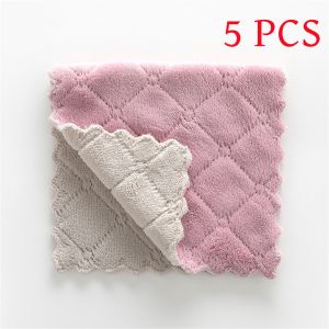 5 PCS Microfiber Cleaning Cloth Hand Washing Cloth Kitchen Towel Kitchen Towel / Hand Towel / Dishcloth / Wipe