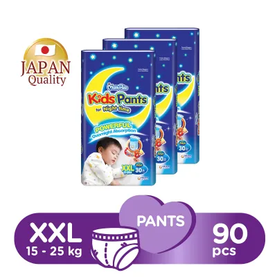 Mamypoko Kids Pants Premium Baby Diapers [BOY] XXL30 (3 Packs) (15 - 25kg)