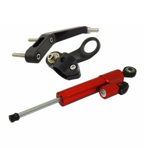QMSTART Racing Motorcycle Full Set of Adjustable Steering Damper Stabilizer Linear Lever Safety Control with Bracket Holder Mounting Kit For HONDA CBR 900 929 954 RR CBR900RR CBR929RR SC44 2000 2001 CBR954RR SC50 Fireblade 2002 2003