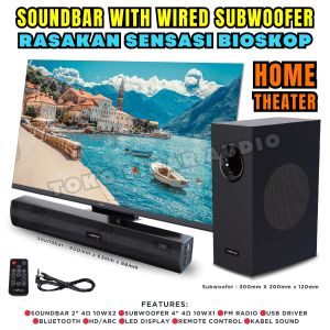 2PC Speaker TV Soundbar + Subwoofer Home Theater ADVANCE SR-11 Speaker TV | Speaker Aktif Super Bass | Salon Aktif Super Bass | Speaker Panjang 40cm | Speaker Smart TV | Speaker Murah
