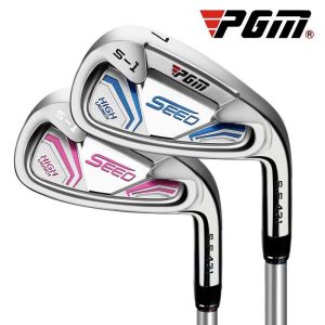 ซีรีย์ PGM สำหรับมือใหม่รุ่นที่7เหล็กกอล์ฟขวามือมีหัวเหล็กกล้าไร้สนิม55กรัมก้านไม้กอล์ฟแกรไฟต์เบามากสำหรับความสูง120ถึง165ซม. เด็กจูเนียร์