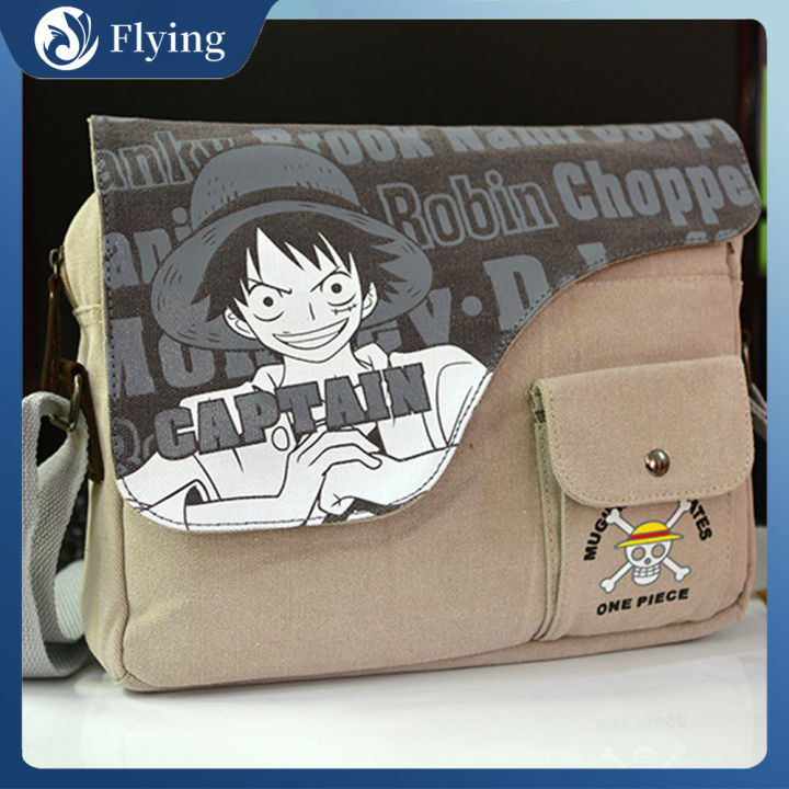 Japan Anime Straw Hat Law Canvas Boys Girls Shoulder Bag Crossbody Bags
