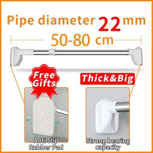 Oimiu Adjustable Curtain Rod Hanger Rack Sampayan Stainless Extendable Ng Damit Clothes Line Drillng