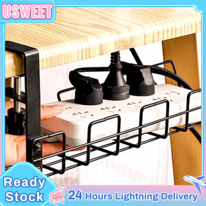 Under Table Storage Cabinet Rack Tray Desk Socket Holder Cable Socket for Home Office Cable Management Wire Organizer