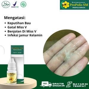 Obat Keputihan Abnormal Obat Keputihan Bau Tak Sedap Obat Gatal Miss V Akibat Keputihan Obat Infeksi Jamur Kemaluan Obat Pembersih Keputihan Berlebih Gatal Dengan Propolis SM 6ml Original