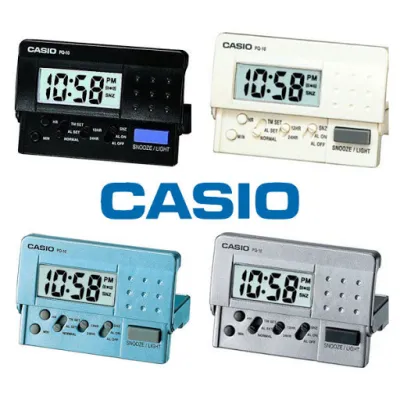 CASIO PQ-10-1R MINI TRAVELLERS ALARM LIGHT TABLE CLOCK