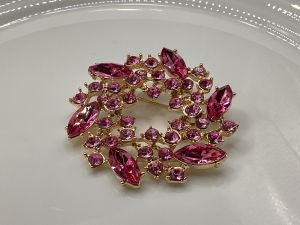Japanese and Korean Crystal Cubic Zirconia Brooch
