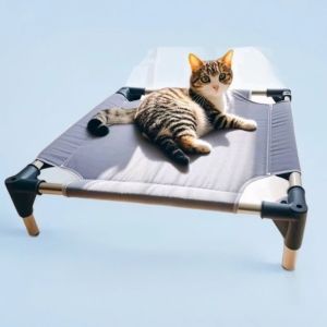 DYJKOUG Breathable Mesh Elevated Dog Bed Chew Proof Metal Frame Cooling Raised Pet Cot Pet Supplies Moisture-proof Sofa Bed Camping