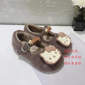 Christmas Kawaii Sanrio Hello Kitty Anime Woolen Shoes Autumn Winter Cute Kuromi Warm Children Cotton Shoes Princess Gifts for Kids