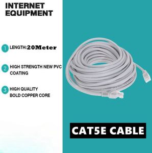 Ethernet Cable 5M 10M 15M 20M 30M 40M 50M RJ45 High Speed Lan Cable UTP For Laptop TV Box Indoor (White)