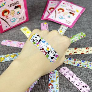 120pcs Printed Waterproof Breathable Cute Cartoon Band Aid Adhesive Bandages First Aid Anti-Bleeding Bandage