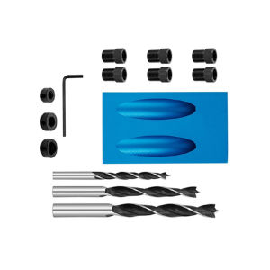 Bộ Jig Khoan Góc 15 Độ 14 Cái - Dụng Cụ Gỗ Pocket Hole - Máy Định Vị Lỗ Tự Làm