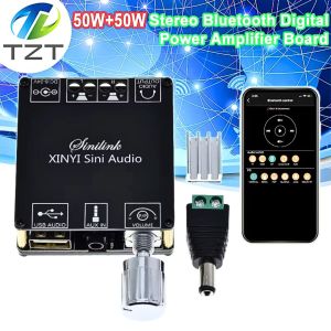 COD CEPAT Sinilink XINYI Audio Amplifier Speaker full bass Stereo HiFi Bluetooth 5.0 Class D 2x50W - XY-C50L