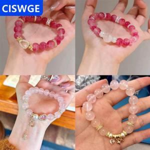 [COD] CISWGE AUTOPARTS Đơn giản tình yêu màu hồng ngọc trai Vòng đeo tay 2025 thiết kế mới cảm giác thích hợp giá trị cao tính khí cá nhân thời trang sáng bóng Vòng đeo tay