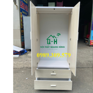 TỦ NHỰA ĐÀI LOAN 2 CÁNH 2 HỘC KÉO CAO CẤP GIAO NHANH HCM
