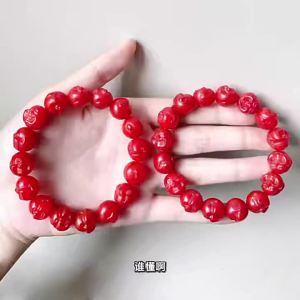Thousand Crystals and Ten Thousand Beads Natural imitation Southern Red Agate bracelet with Buddha beads full-color Buddhist beads for men and women crystal jewelry 2026