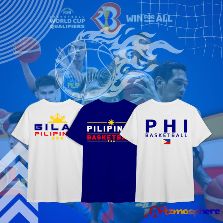 Gilas Pilipinas High Quality Cotton T-Shirt Philippines Basketball Team ...