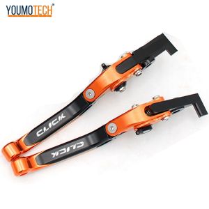 For Honda CLICK150 V1 V2 click125 Scooter Accessories Folding Extendable CNC Aluminum Brake Clutch Levers Hand Brake Lever Click 125 Click 150